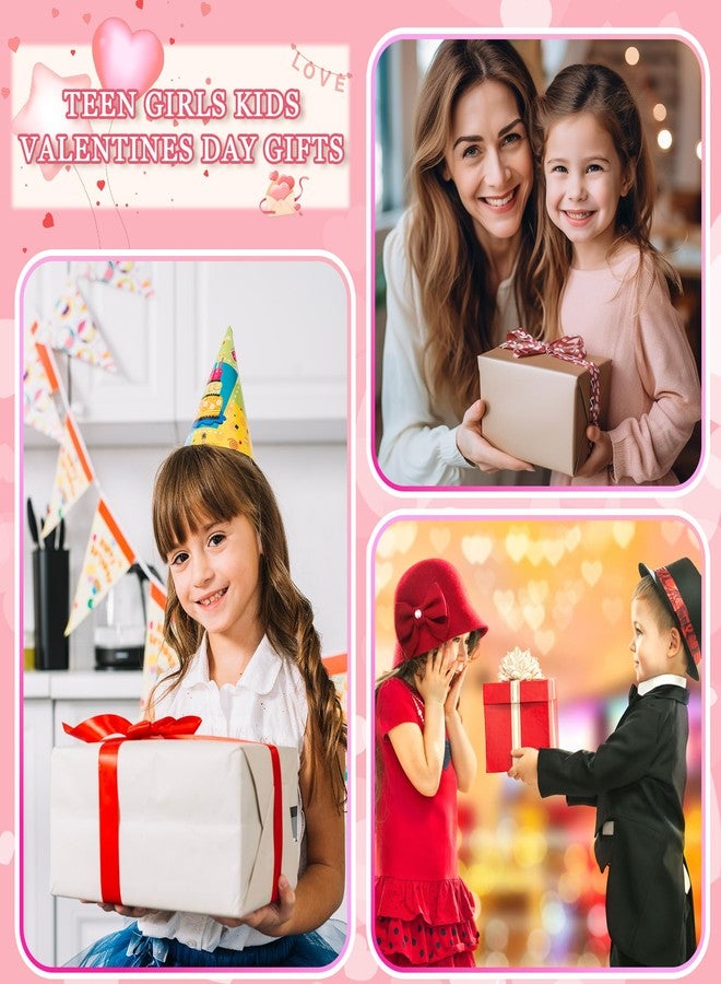 YOOLIFE Valentines Day Gifts for Teen Girls Kid - 4 5 6 7 8 9 10 11 12 Year Old Girl Birthday Gift | Monogram Cute Makeup Bag, Teen Girl Gifts for Daughter, Gift for Women Her Girls Pink Letter A - Image 2